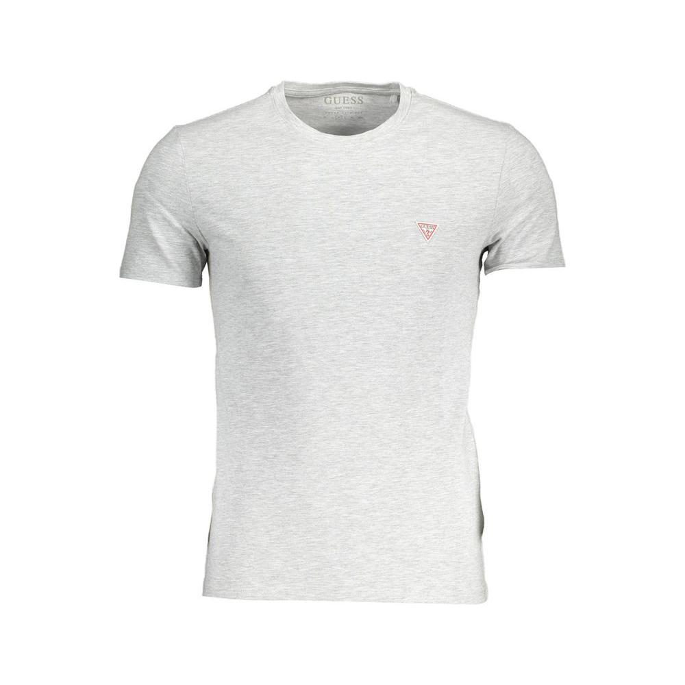 Guess Jeans Gray Cotton Men T-Shirt Guess Jeans Light Gray