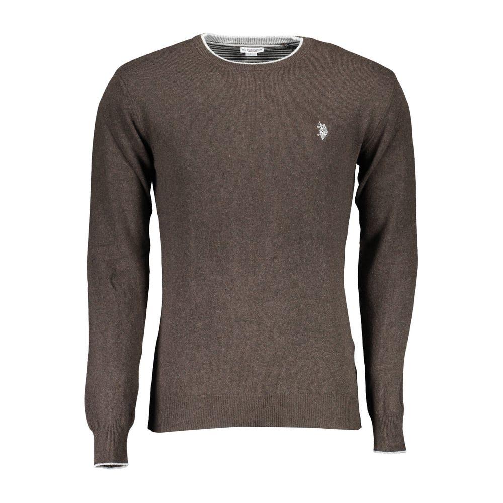 U.S. POLO ASSN. Brown Wool Men Sweater U.S. POLO ASSN. Dark Slate Gray