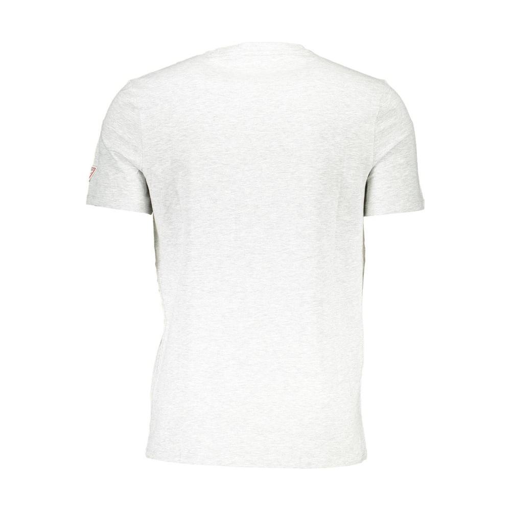 Guess Jeans Gray Cotton Men T-Shirt Guess Jeans White Smoke