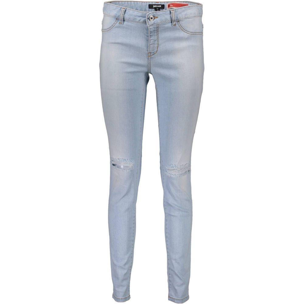 Just Cavalli Light Blue Cotton Women Jeans Just Cavalli Dark Gray