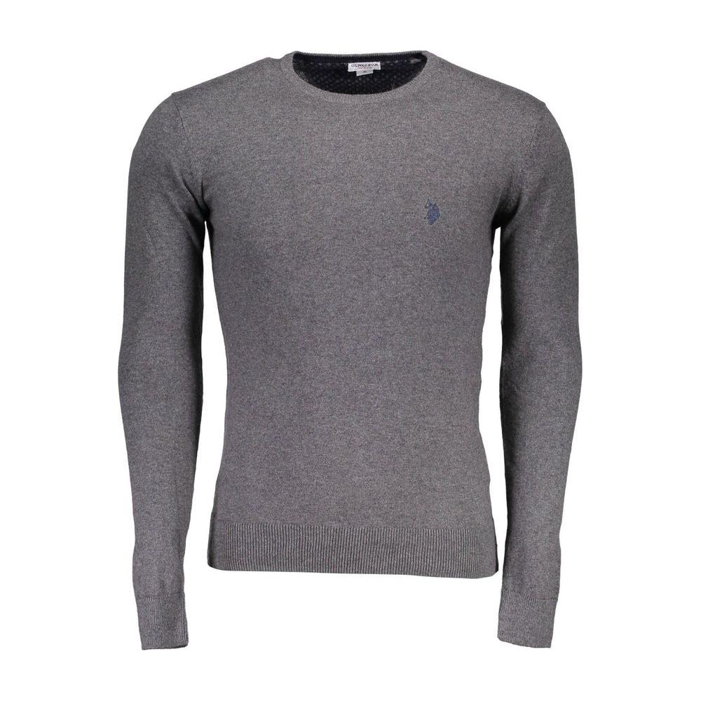 U.S. POLO ASSN. Gray Cotton Men Sweater U.S. POLO ASSN. Dim Gray