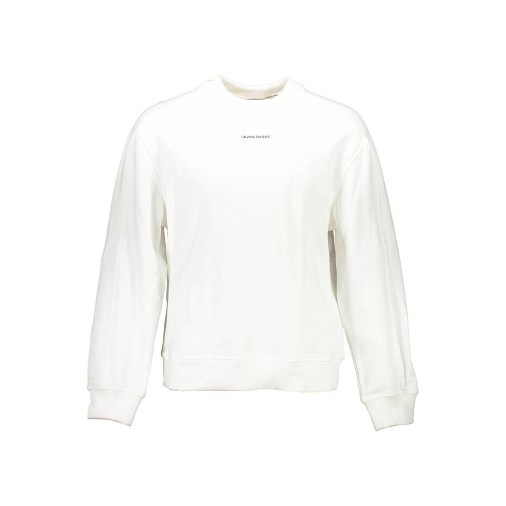 Calvin Klein White Cotton Men Sweater Calvin Klein White Smoke