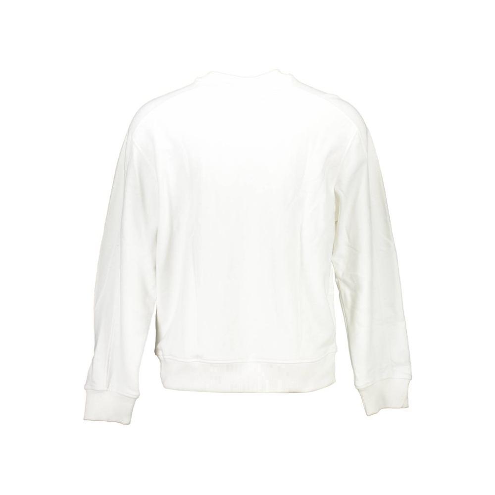 Calvin Klein White Cotton Men Sweater Calvin Klein White Smoke