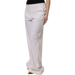 Dolce & Gabbana White Wool Mid Waist Wide Leg Pants PAN76145-48