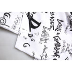 Dolce & Gabbana White Graffiti Print Cotton Crew Neck T-shirt TSH8115-46