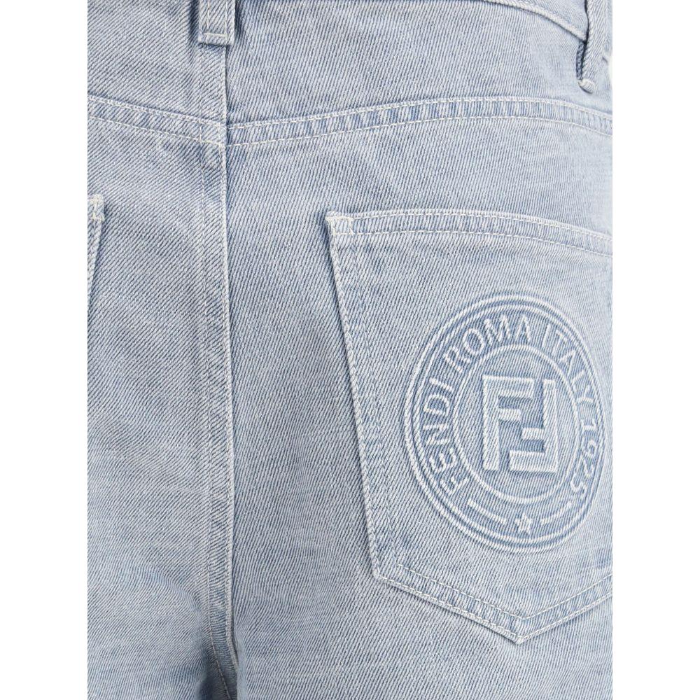 Fendi Wide-leg Jeans Fendi Gray