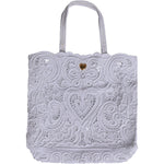 Dolce & Gabbana White Cordonetto Lace Beatrice Tote Shopping Bag BAG4396