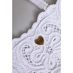 Dolce & Gabbana White Cordonetto Lace Beatrice Tote Shopping Bag BAG4396