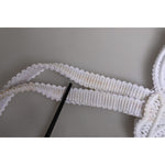 Dolce & Gabbana White Cordonetto Lace Beatrice Tote Shopping Bag BAG4397