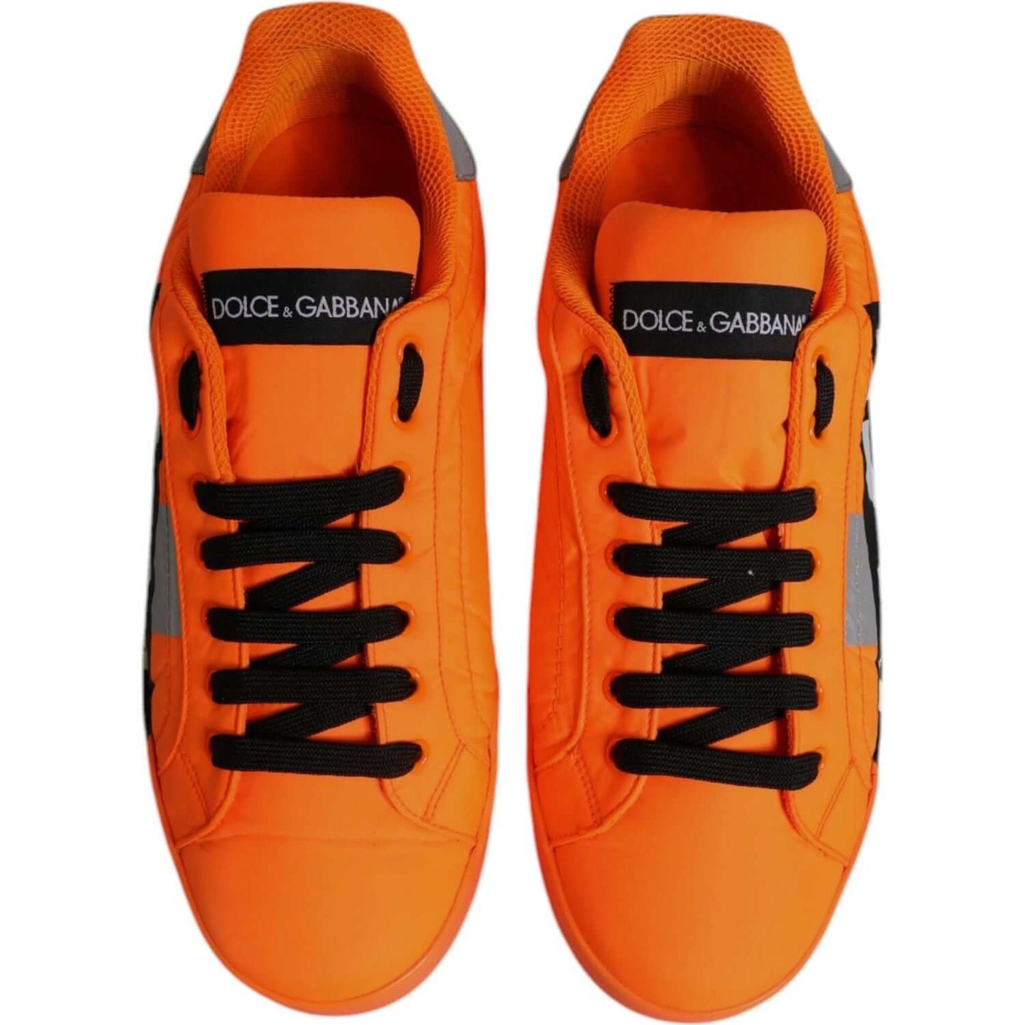 Dolce & Gabbana Orange Portofino Logo Tape Men Sneakers Shoes MV7224#1-42