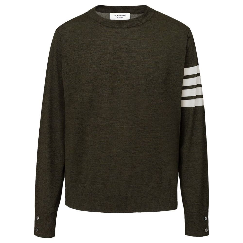 Thom Browne Green Wool Sweater Thom Browne Dark Slate Gray