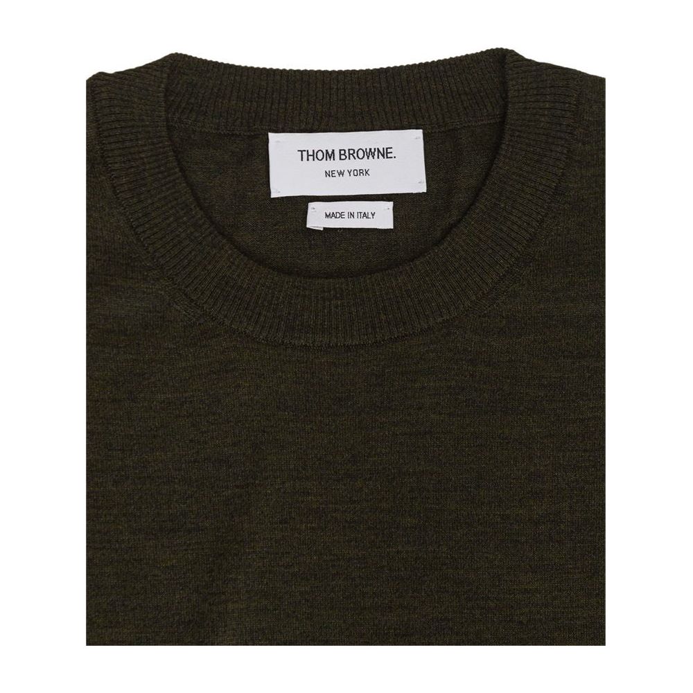 Thom Browne Green Wool Sweater Thom Browne Black