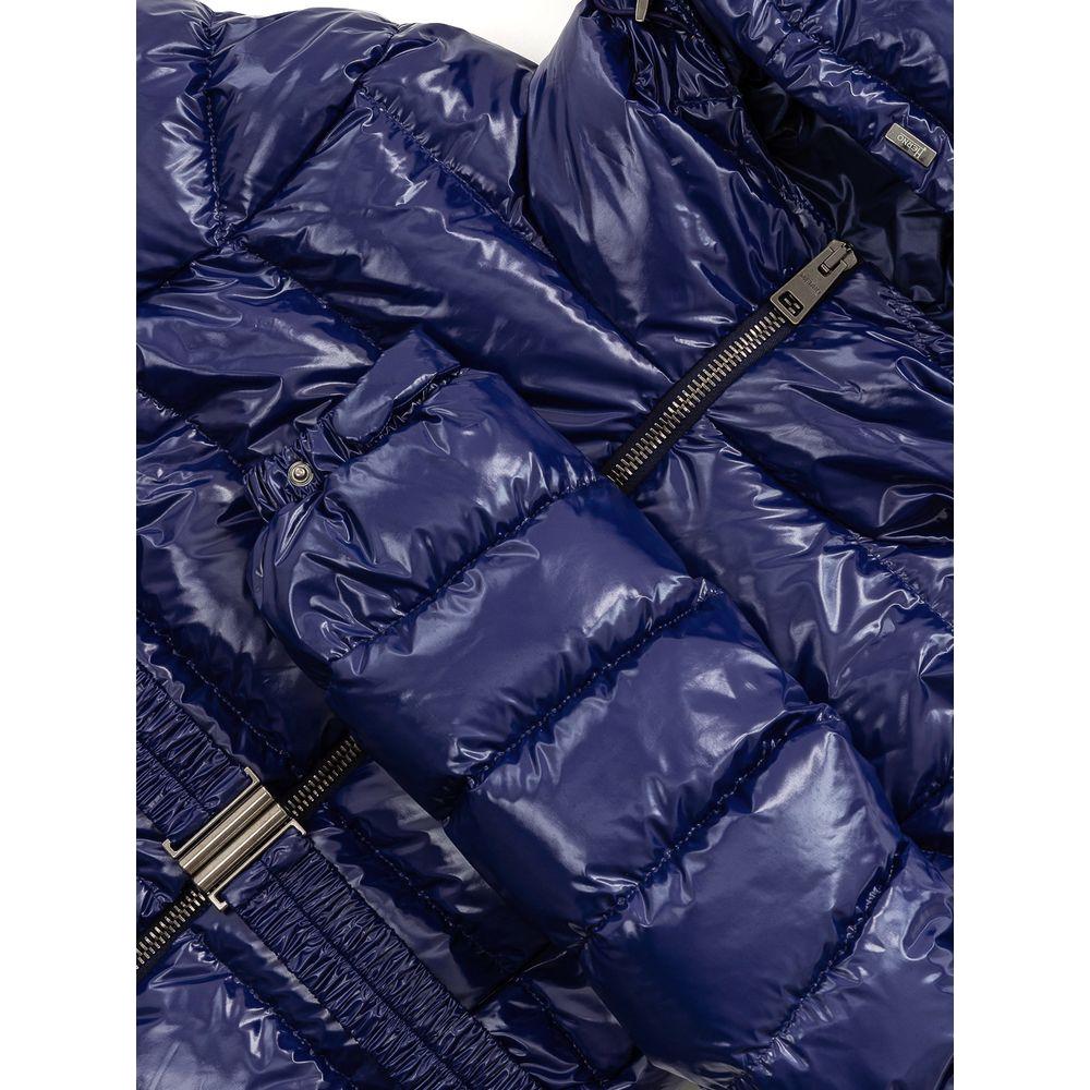 Herno Blue Polyamide Jackets & Coat Herno Dark Slate Gray