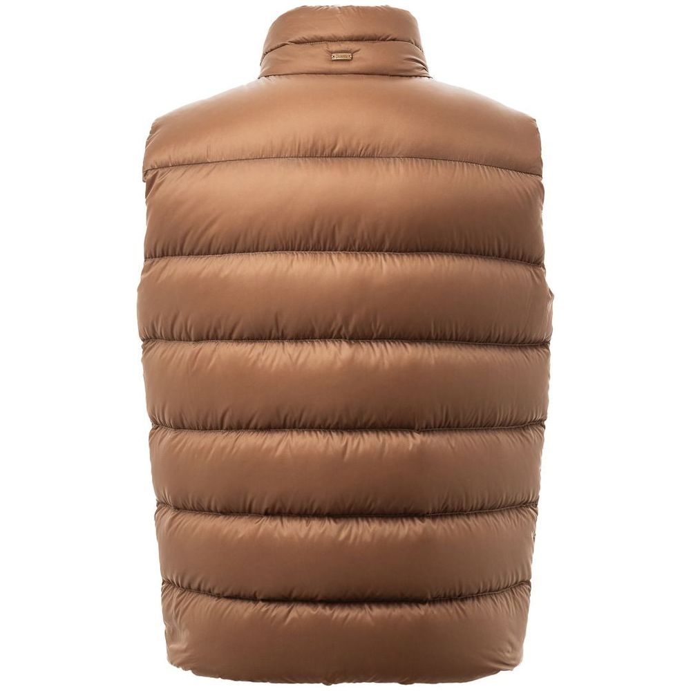 Herno Brown Polyamide Vest Herno Sienna