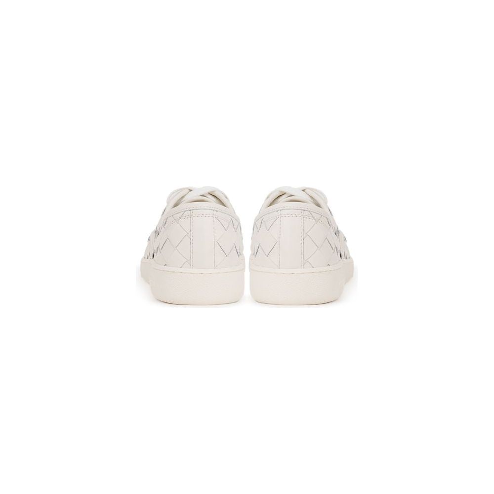 Bottega Veneta White Leather Sneaker Bottega Veneta Light Gray