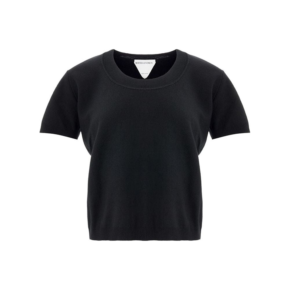 Bottega Veneta Black Cashmere Tops & T-Shirt Bottega Veneta Black