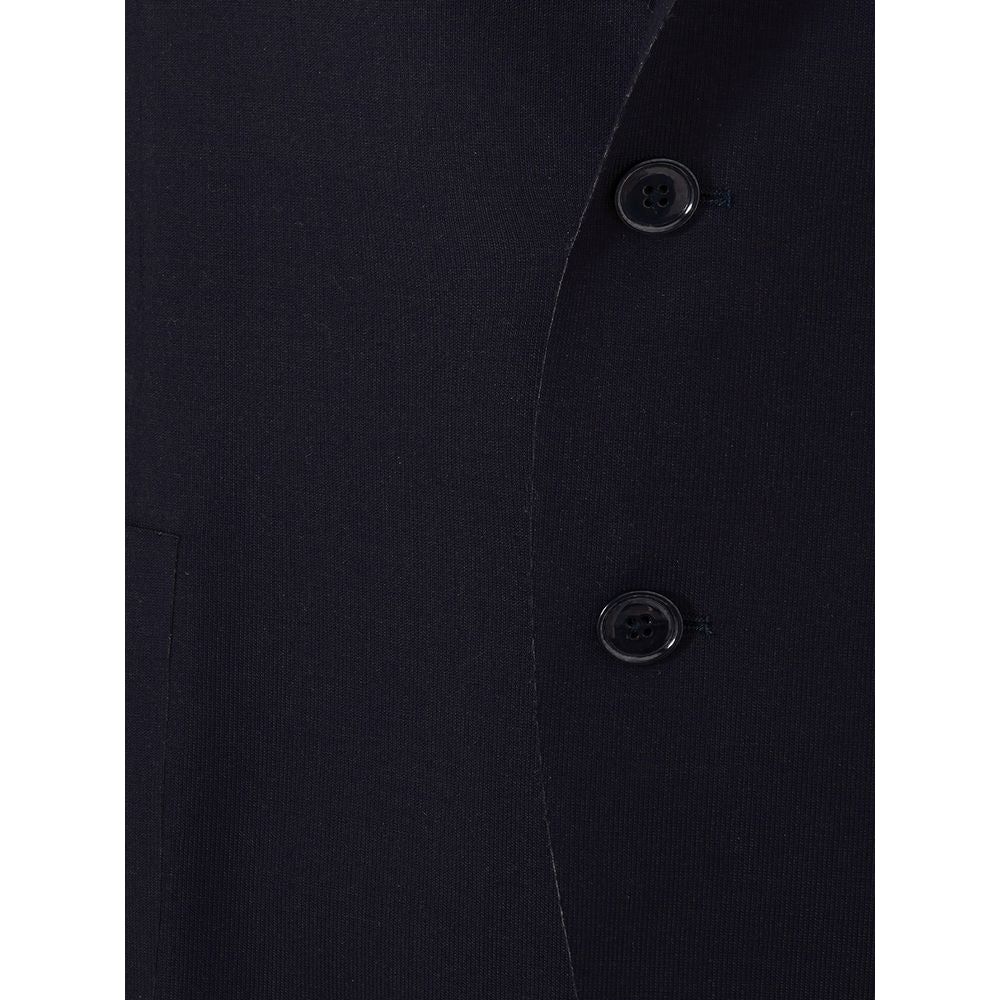 Elegant Blue Cotton Lardini Jacket Lardini Black