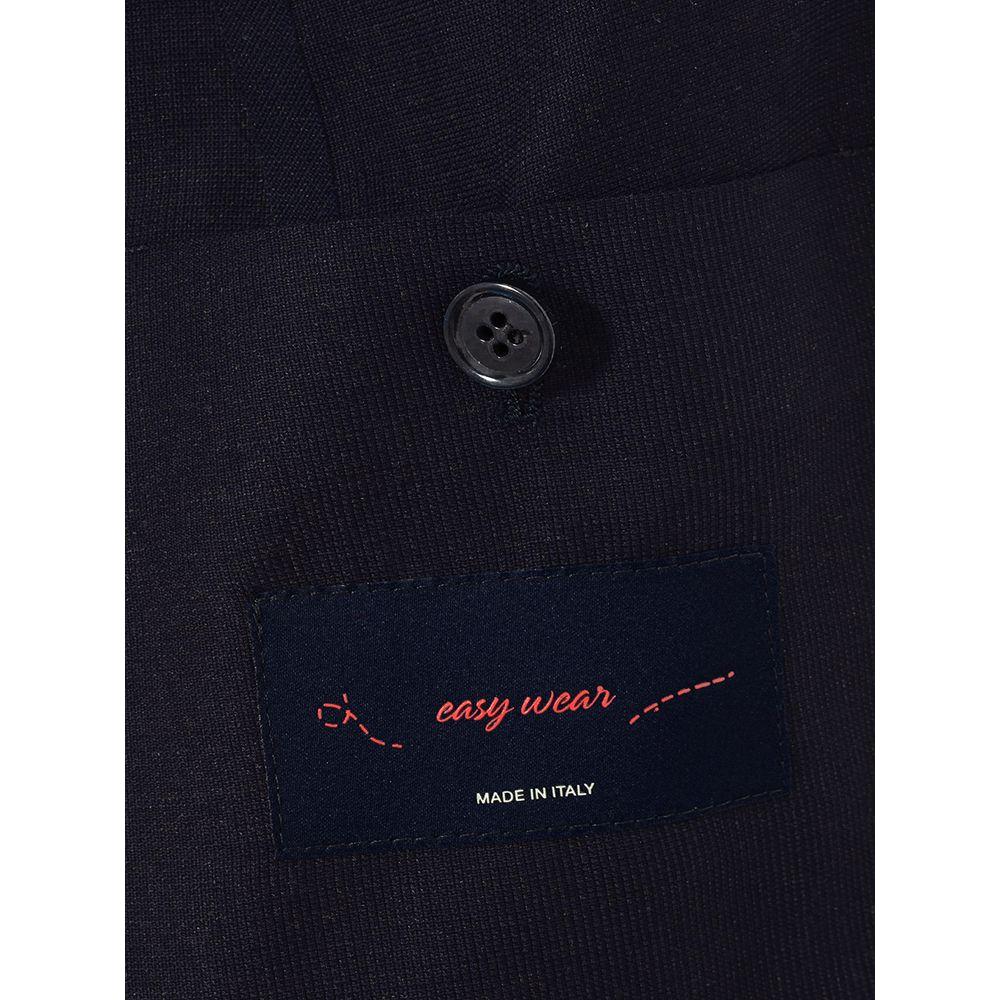 Elegant Blue Cotton Lardini Jacket Lardini Black