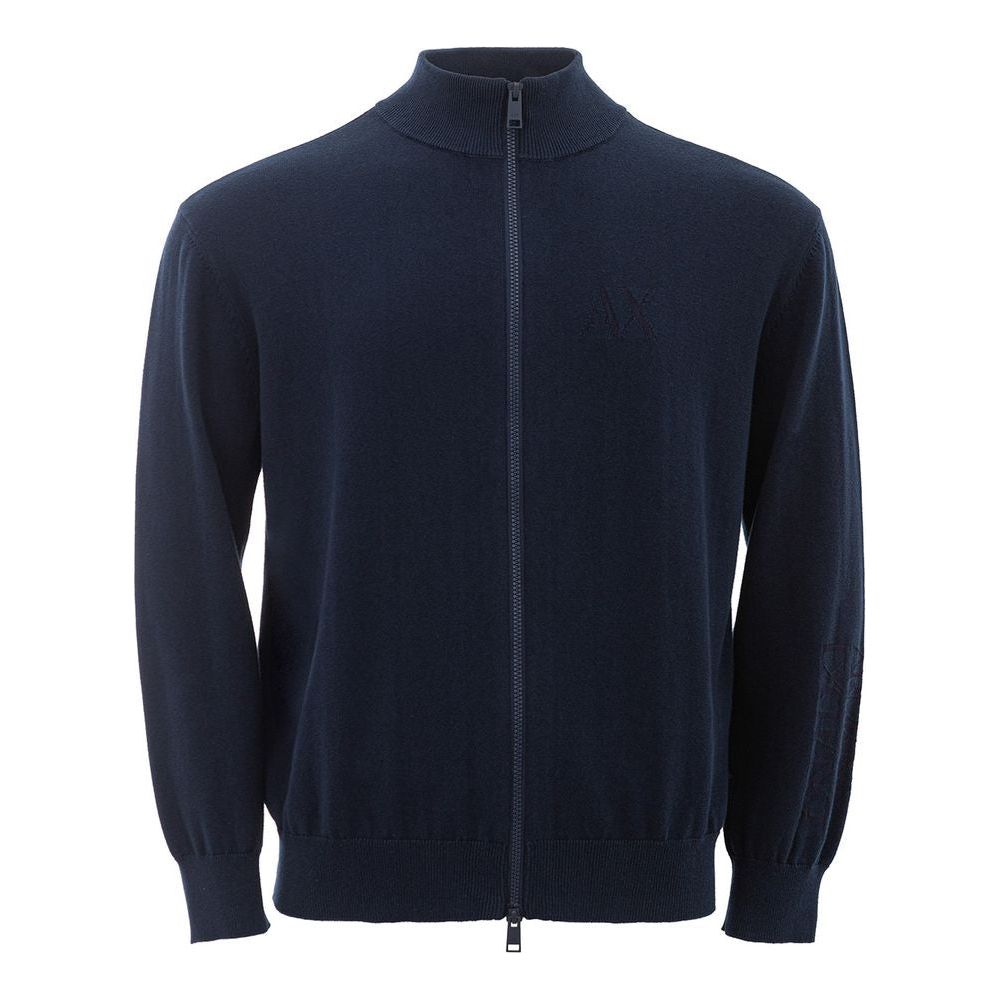 Armani Exchange Blue Cotton Sweater Armani Exchange Dark Slate Gray