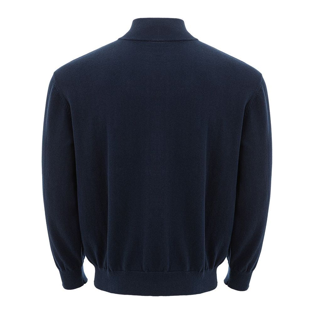 Armani Exchange Blue Cotton Sweater Armani Exchange Black