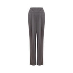 Lardini Chic Gray Wool Trousers for Sophisticated Style LA-1132662-IT40|S