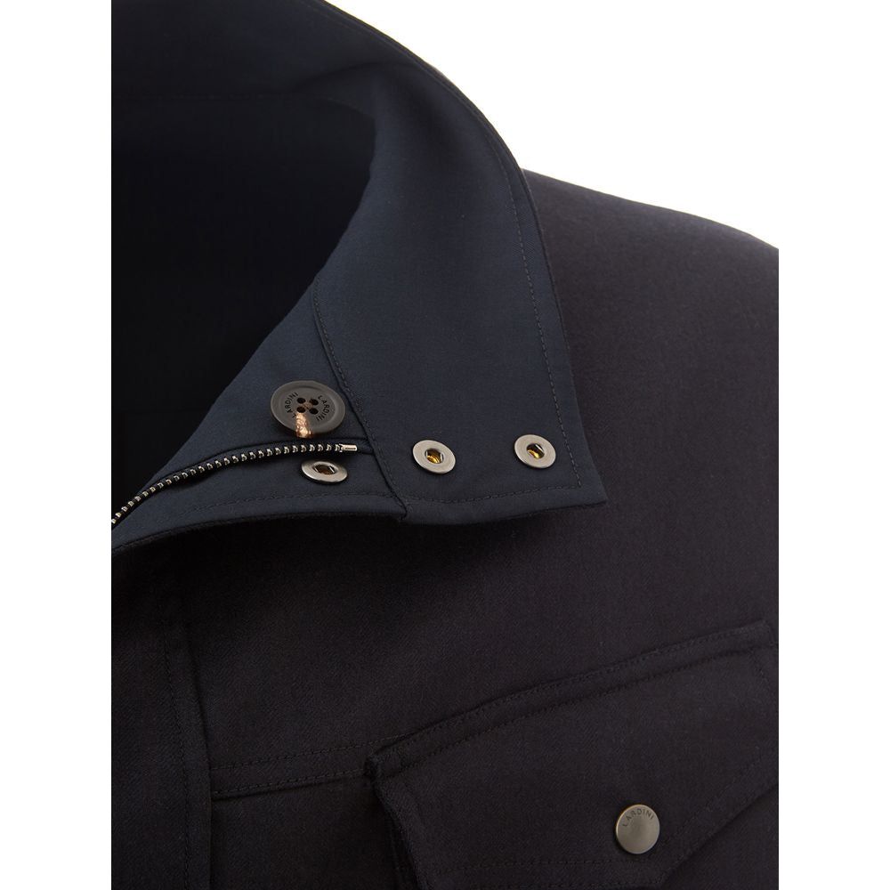 Lardini Elegant Wool Blend Men's Jacket Lardini Black