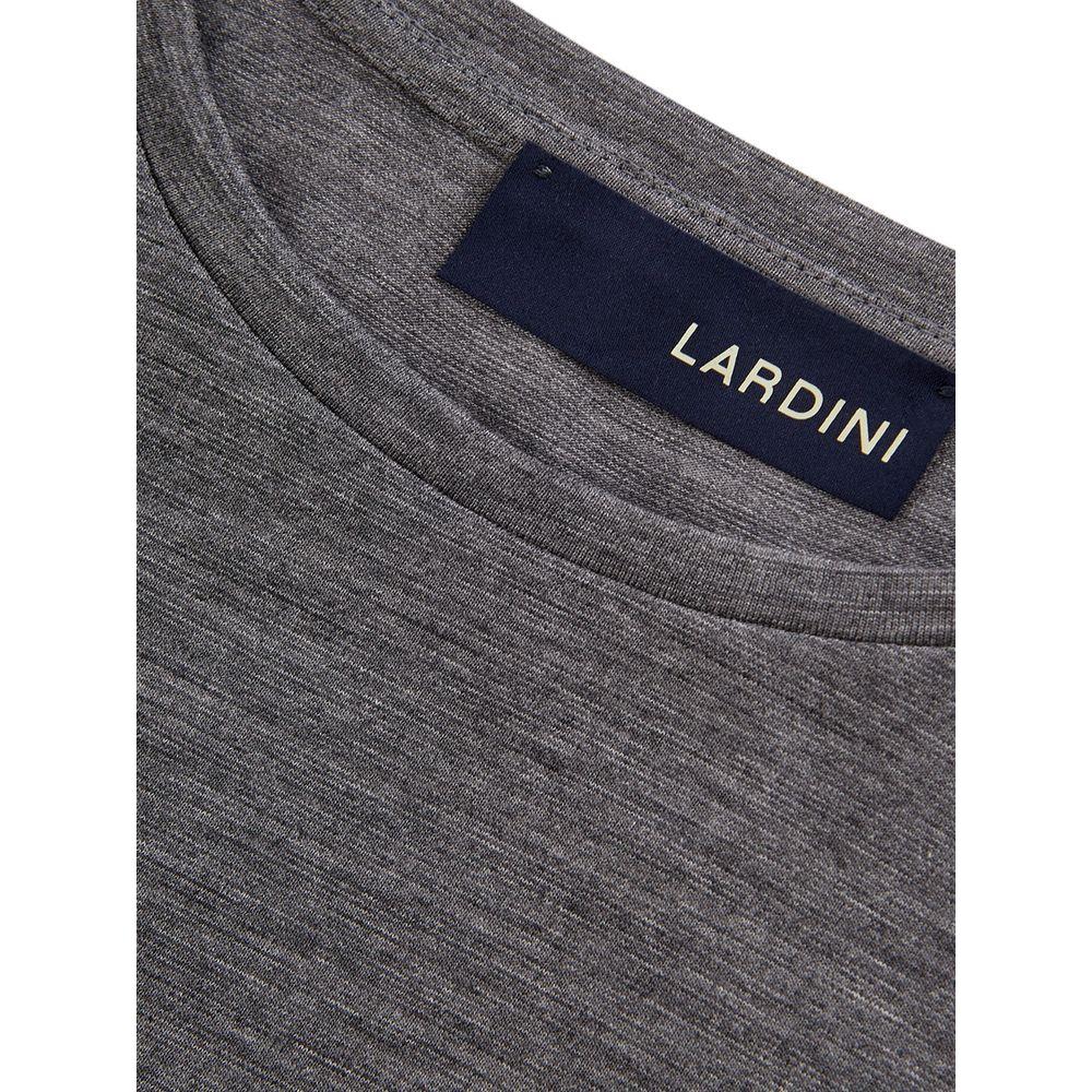 Lardini Elegant Gray Woolen Designer T-Shirt Lardini Dark Slate Gray