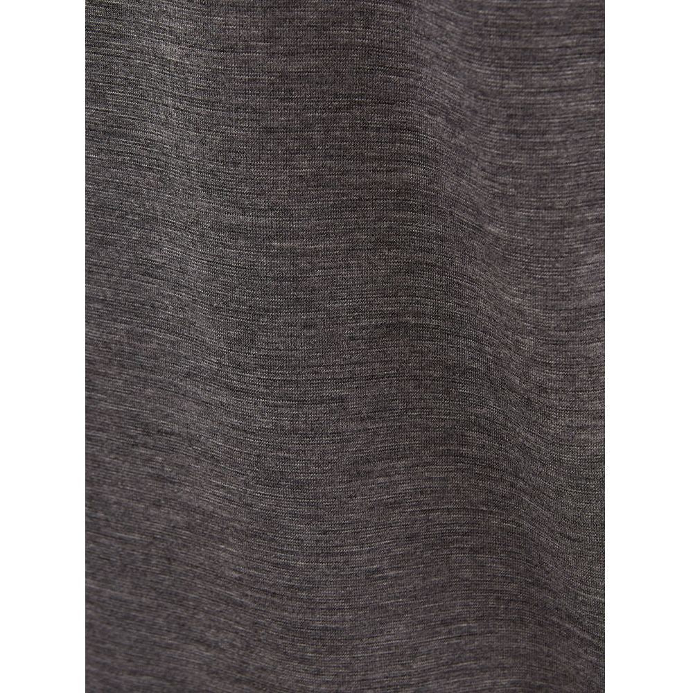 Lardini Elegant Gray Woolen Designer T-Shirt Lardini Dark Slate Gray