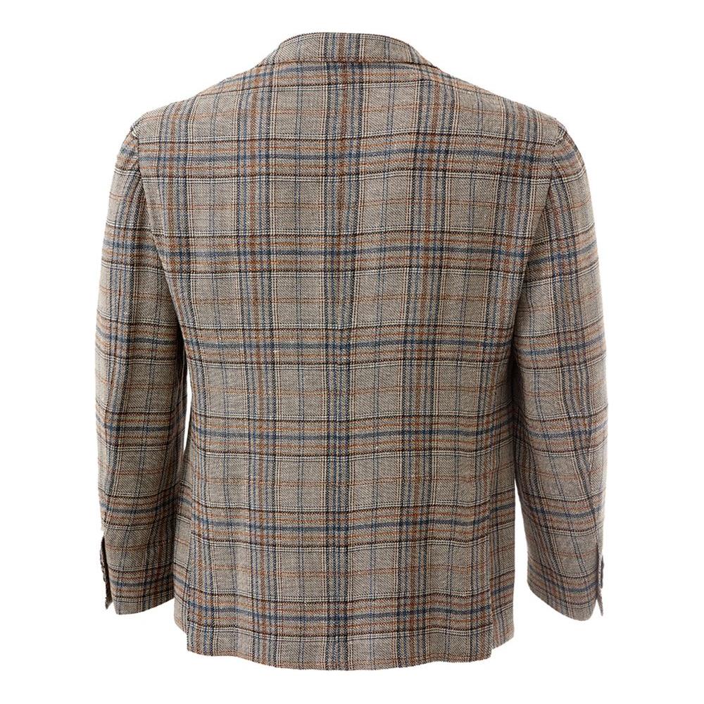 Lardini Elegant Multicolor Linen Jacket Lardini Dim Gray