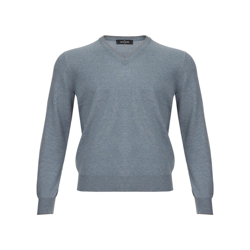 Gran Sasso Elegant Cashmere Sweater in Chic Gray Gran Sasso Slate Gray