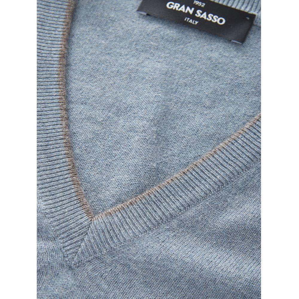 Gran Sasso Elegant Cashmere Sweater in Chic Gray Gran Sasso Light Slate Gray