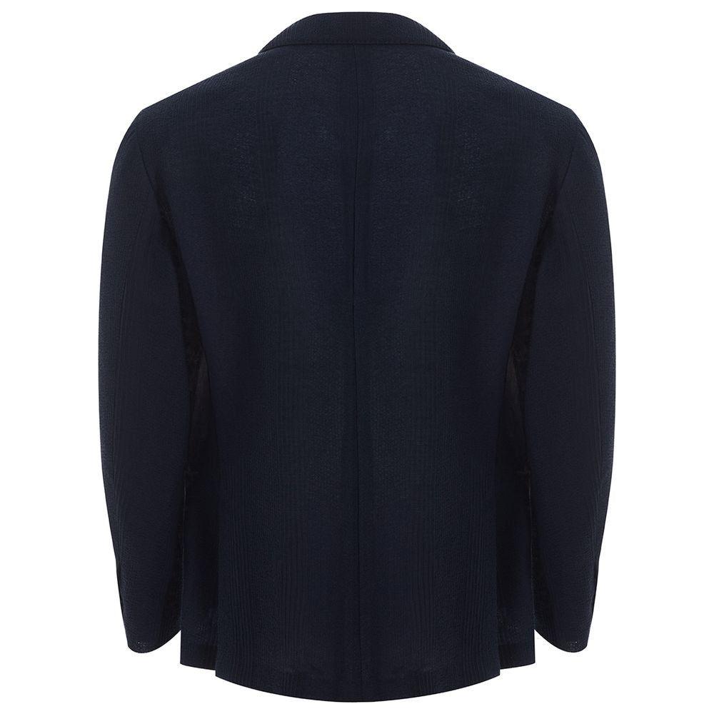 Lardini Blue Cotton Jacket Lardini Black