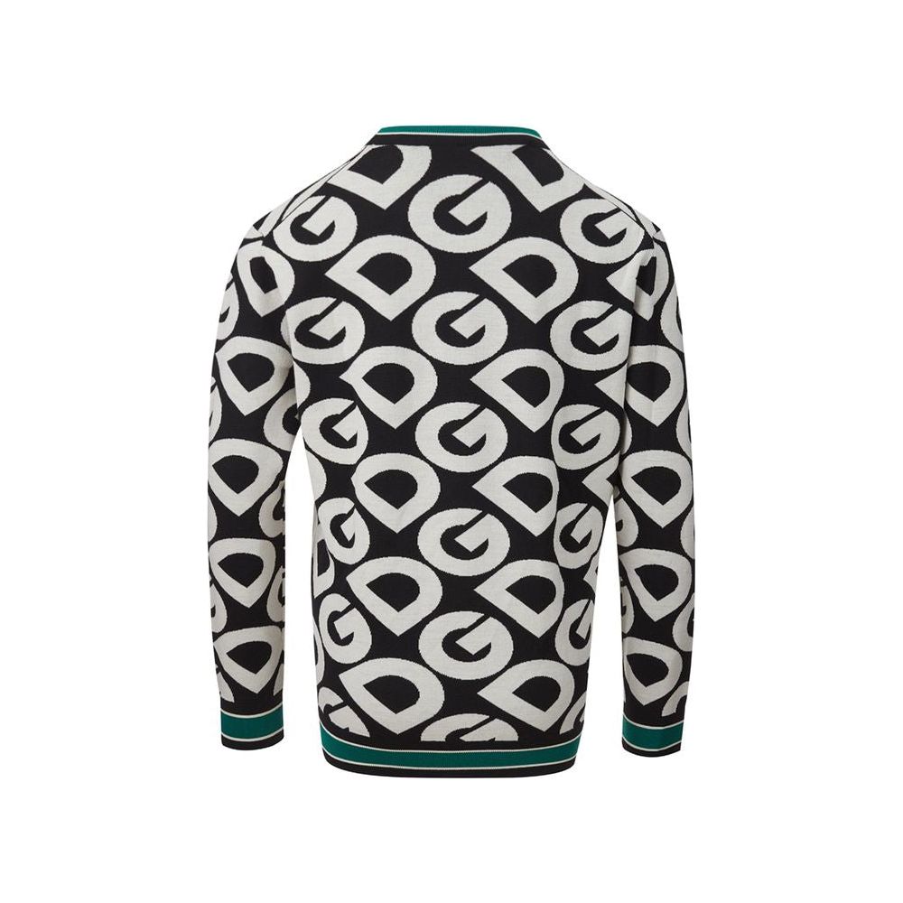 Dolce & Gabbana Elegant Black Cotton Sweater for Sophisticated Style Dolce & Gabbana Black