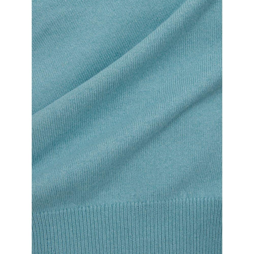 Gran Sasso Turquoise Cashmere Sweater Elegance Gran Sasso Cadet Blue