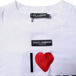 Dolce & Gabbana White Printed Round Neck Top Cotton T-shirt TSH878637-36