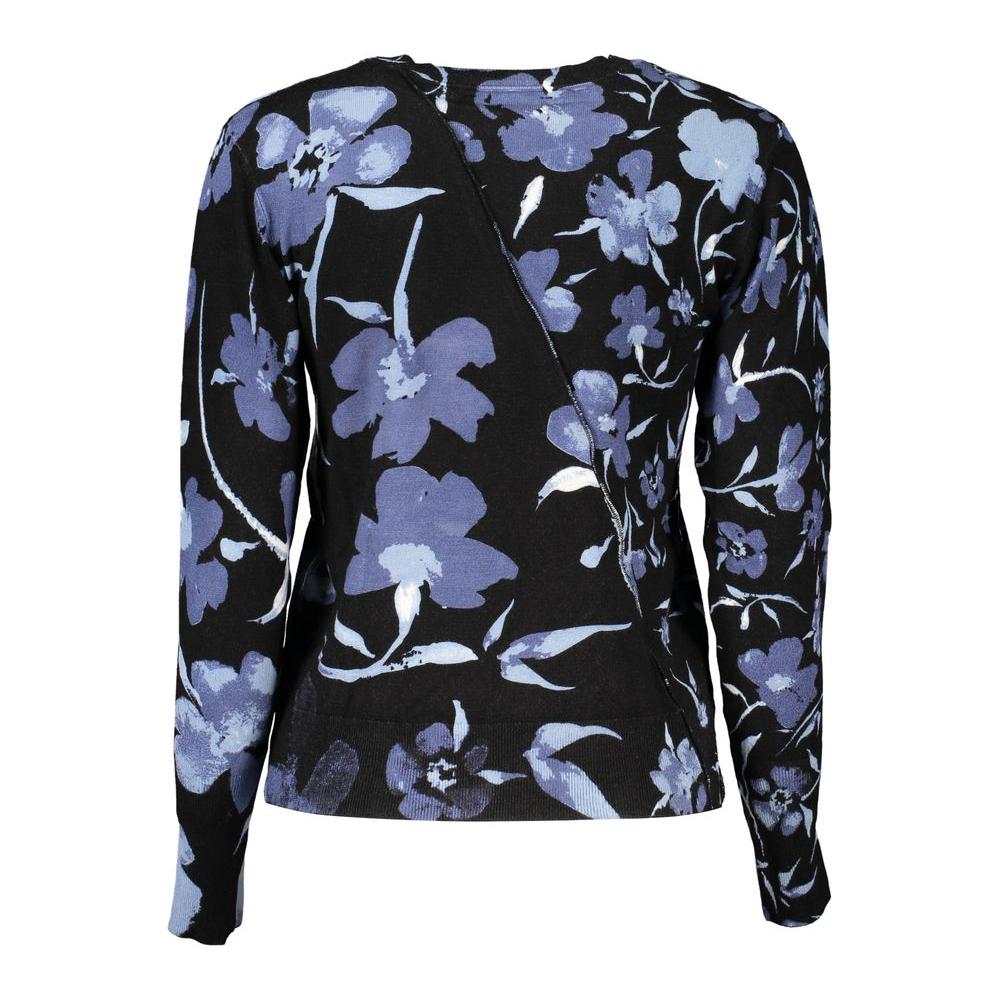Desigual Chic Contrasting Crew Neck Sweater Desigual Black