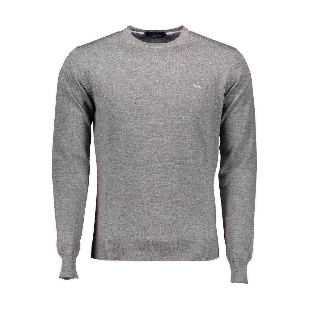 Harmont & Blaine Gray Wool Men Sweater Harmont & Blaine Light Slate Gray