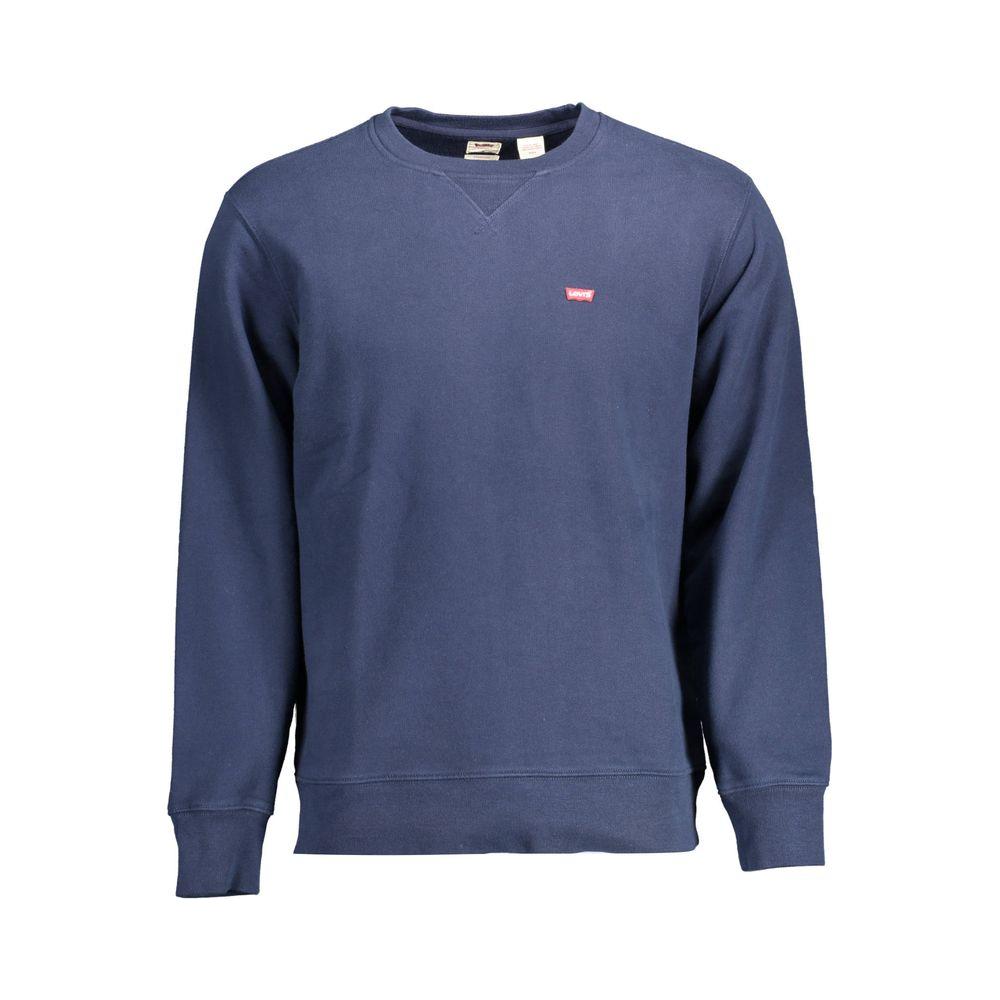Levi's Blue Cotton Men Sweater Levi's Dark Slate Blue