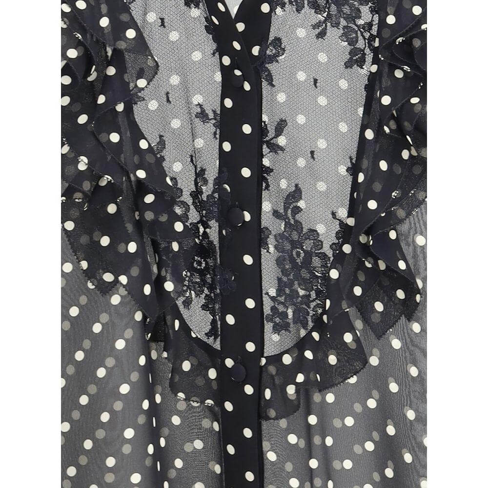 Valentino Polka dot silk Shirt Valentino Dark Slate Gray