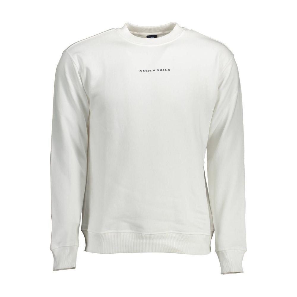 North Sails White Cotton Men Sweater North Sails Light Gray