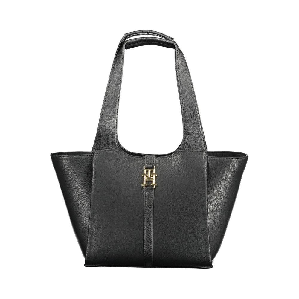 Tommy Hilfiger Black Polyethylene Women Handbag Tommy Hilfiger Dark Slate Gray