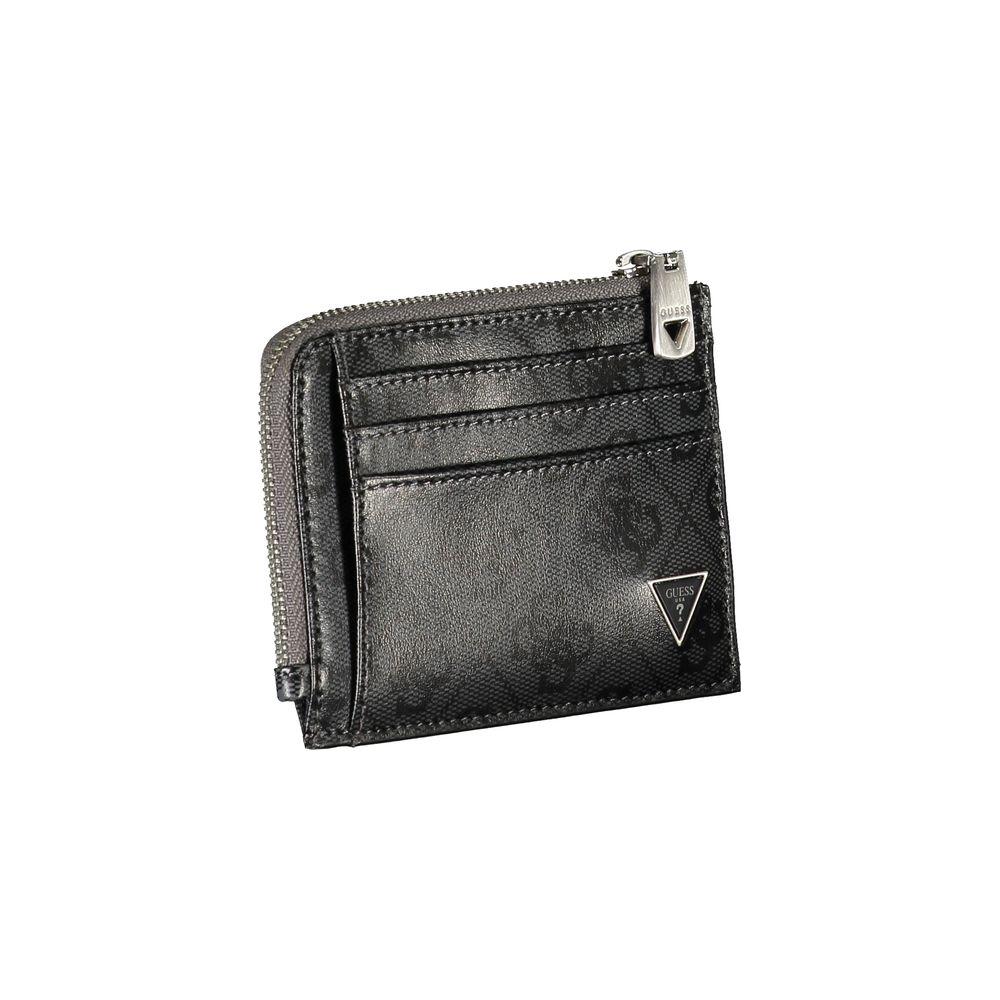 Guess Jeans Sleek Black Leather Wallet with Contrasting Accents Guess Jeans Dark Slate Gray