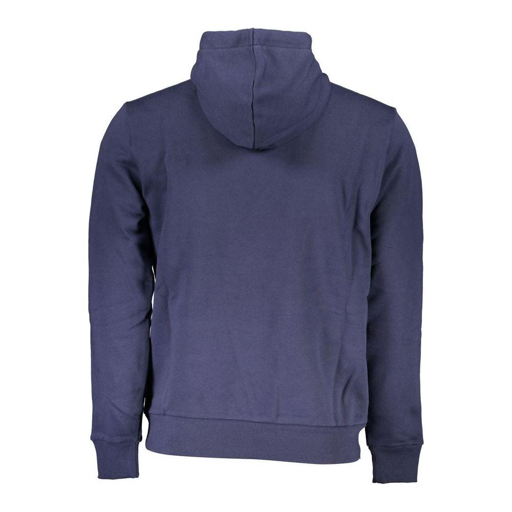 North Sails Blue Cotton Men Sweater North Sails Dark Slate Gray