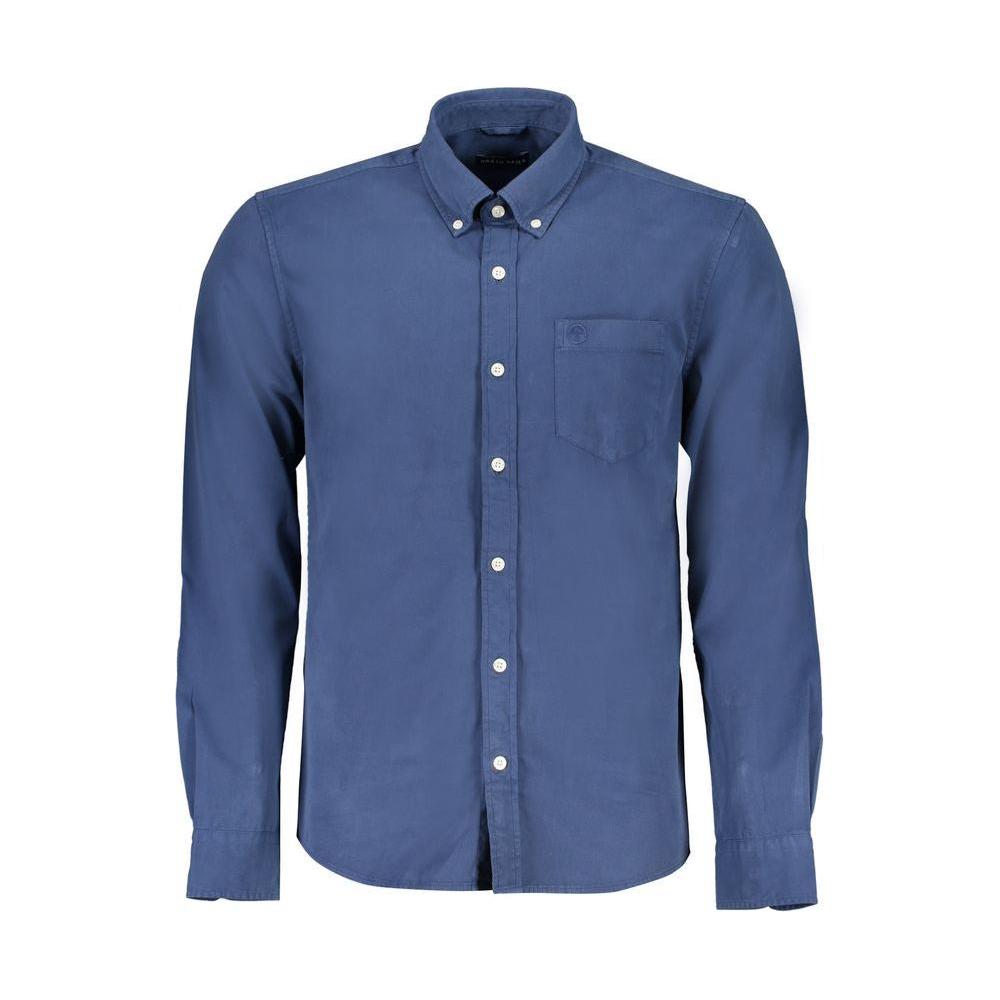 North Sails Blue Cotton Shirt North Sails Dark Slate Blue