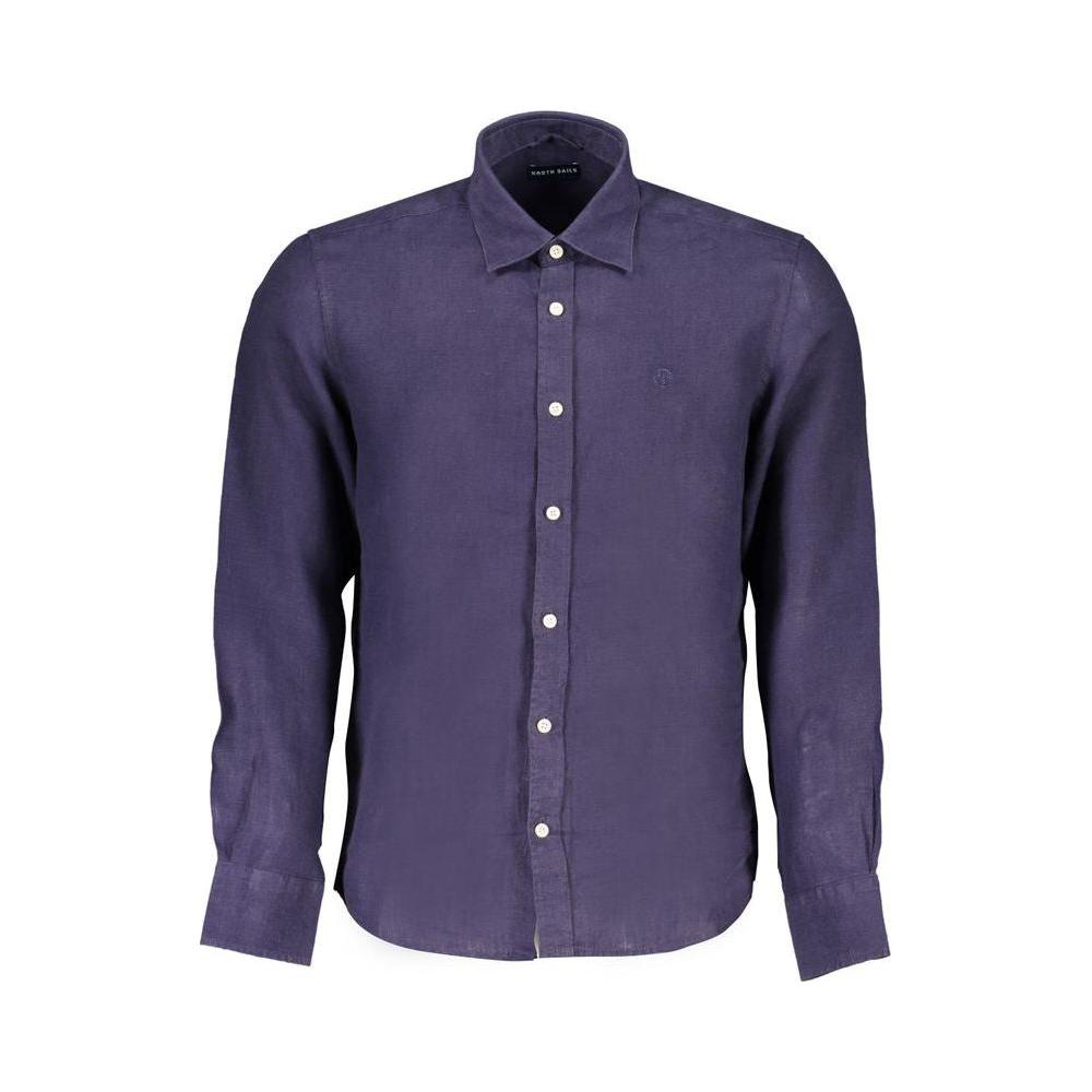North Sails Blue Cotton Shirt North Sails Dark Slate Gray