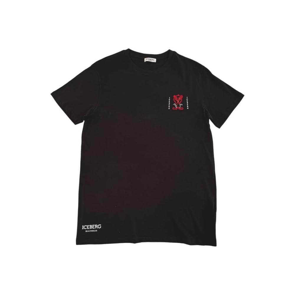 Iceberg Black Cotton Men T-Shirt