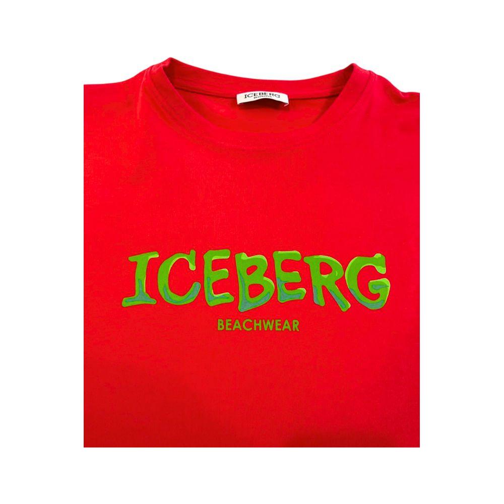 Iceberg Red Cotton Men T-Shirt