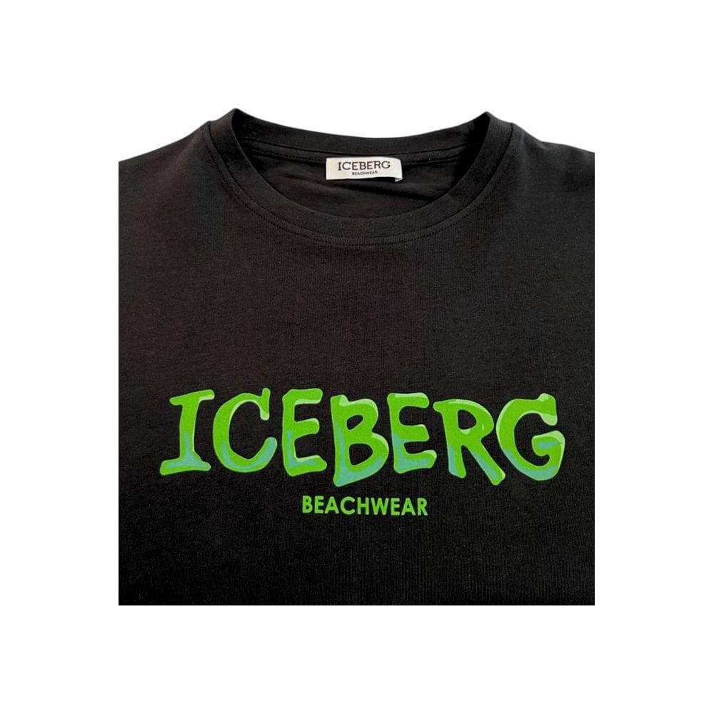 Iceberg Black Cotton Men T-Shirt