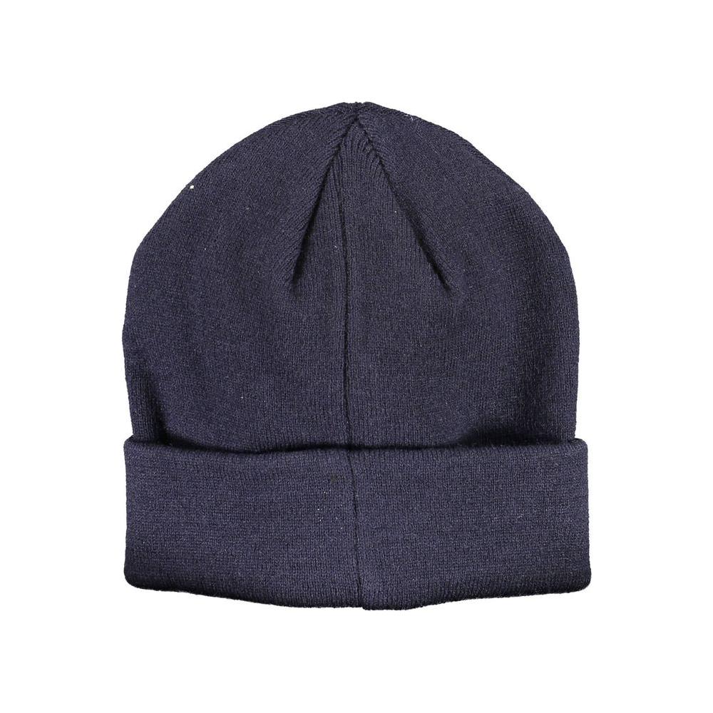 La Martina blue acrylic men's cap with embroidered logo, offering comfort and style for casual and sporty occasions.