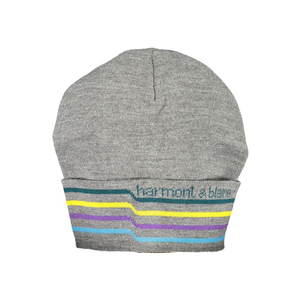 Harmont & Blaine Gray Wool Men Cap Harmont & Blaine Dark Gray